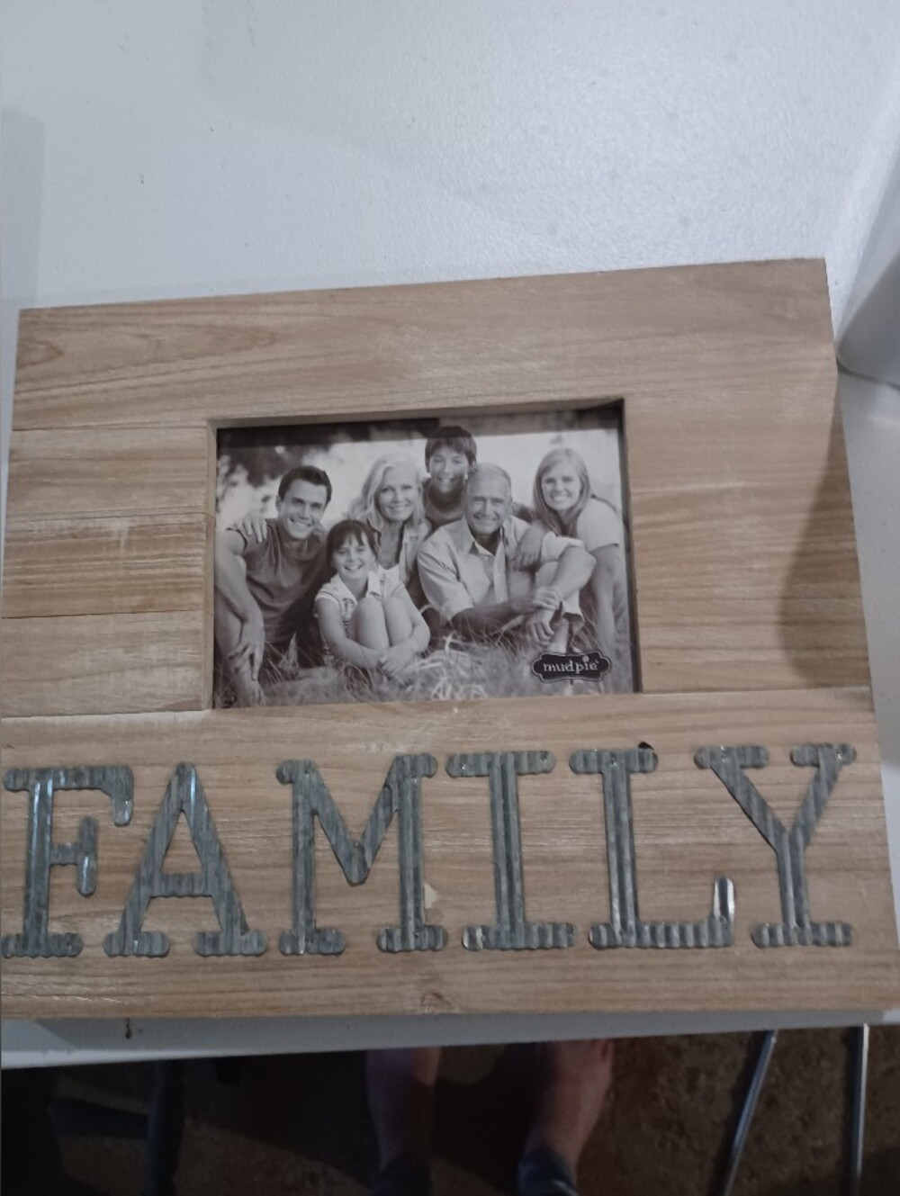 Mud Pie Tan Wood 'FAMILY' Picture Frame